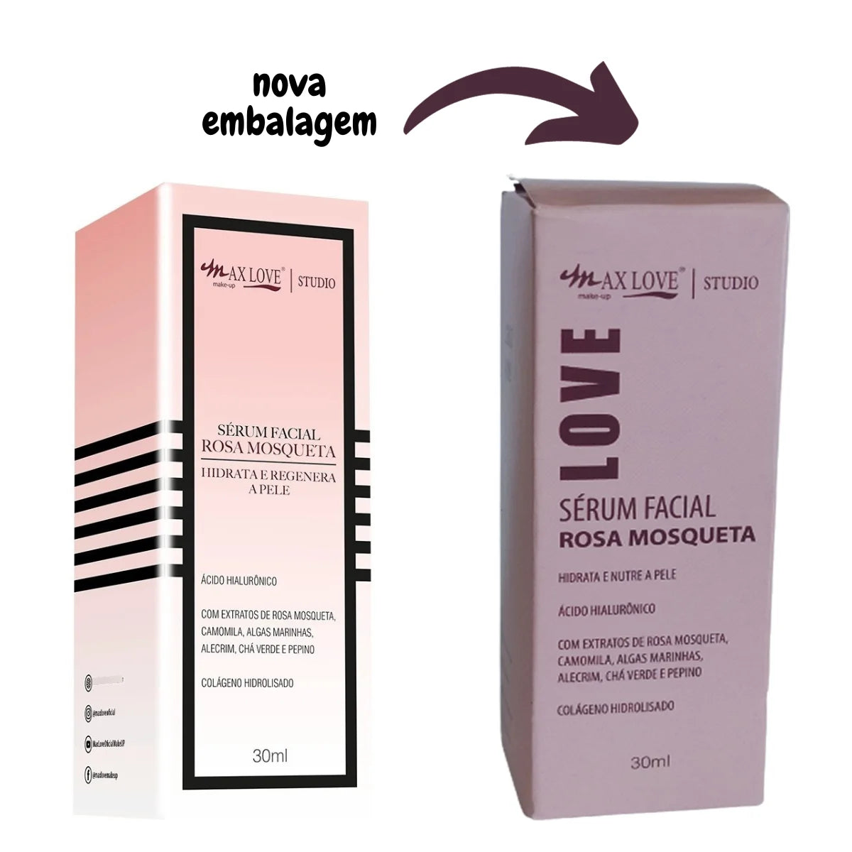 Sérum Facial de Rosa Mosqueta + Vitamina C - Max Love